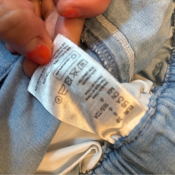 &Denim Girlfriend fit wide leg denim wide leg pants sz 6 - Picture 8 of 8